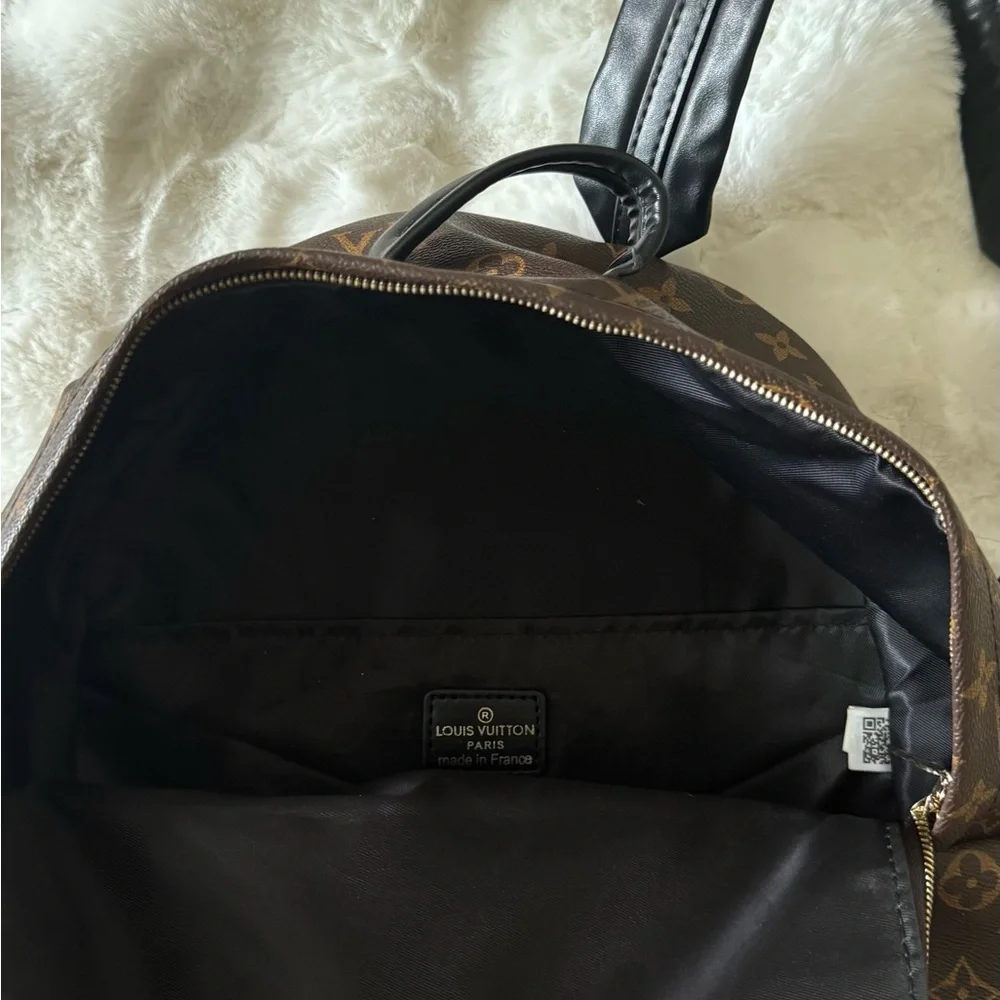 Louis Vuitton Brown Monogram Canvas Tote with Black Straps - Picture 8 of 10